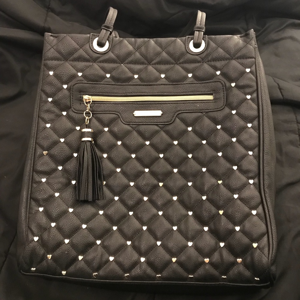 Betsy Johnson black and gold purse